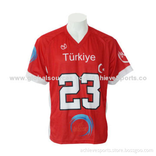 Custom Football Team Jersey, 100% Polyester Fabric with Sublimation Printing